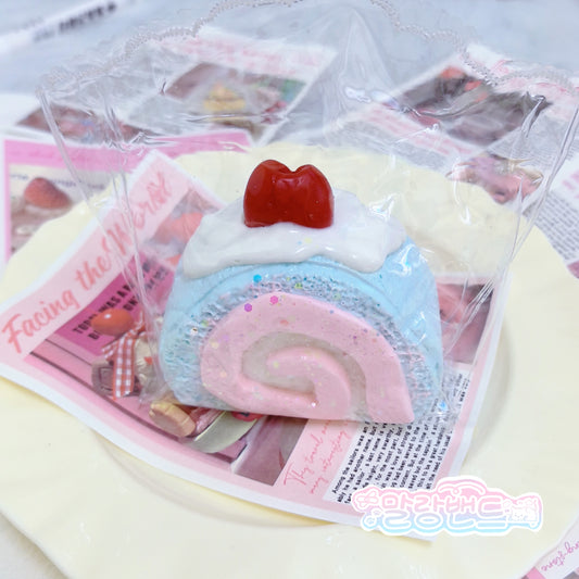 민트 딸기 롤케이크