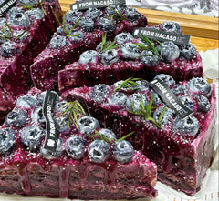 블루베리 조각 케이크