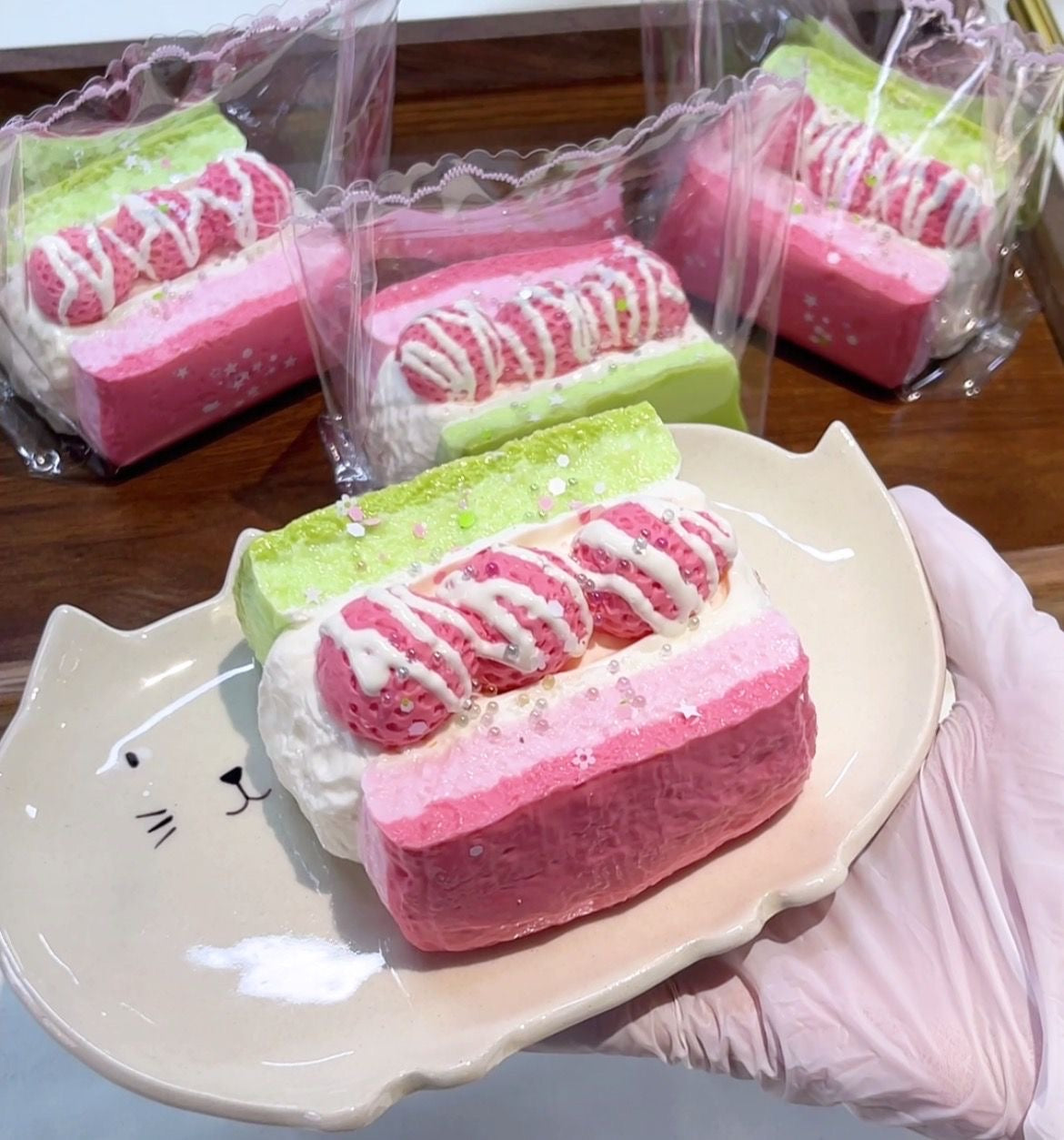 말차 과일 샌드위치